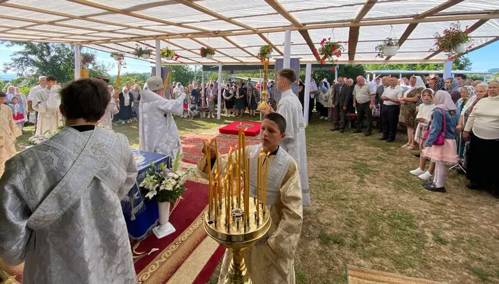 Престольный праздник гонимой общины в Михальче. Фото: Фейсбук верующих Черновицкой епархии