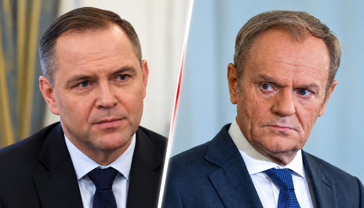 Президент Польщі Кароль Навроцький і прем'єр-міністр Дональд Туск. Колаж: СПЖ