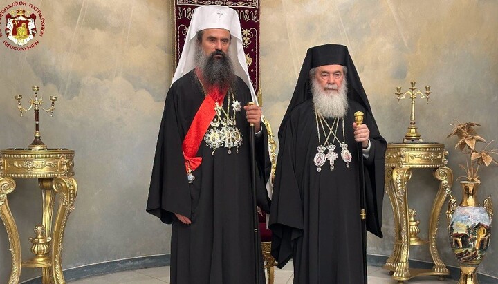 Патріарх Болгарський Даниїл і Патріарх Єрусалимський Феофіл. Фото: Єрусалимський Патріархат