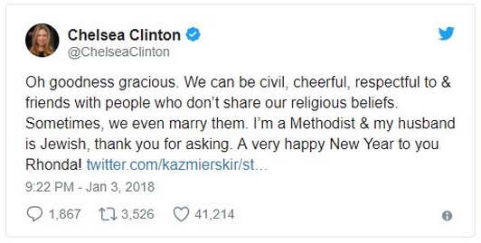 Дочка Клінтонів привітала з Новим роком «церкву сатани» фото 3