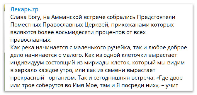 Молимся, чтобы встреча в Аммане принесла плоды мира и единения фото 1